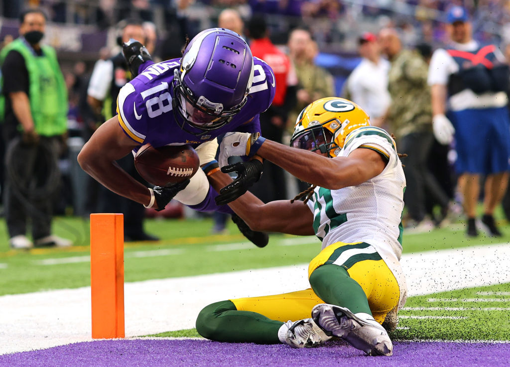 <p><em><strong>Packers 31</strong></em><br />
<em><strong>Vikings 34</strong></em></p>
<p>Minnesota might be better than their record implies; the Vikings&#8217; five losses are by a total of 18 points and Kirk Cousins is tied with Aaron Rodgers for the most games this season with multiple touchdown passes without an interception (7). The NFC North might be a two-horse race after all.</p>
