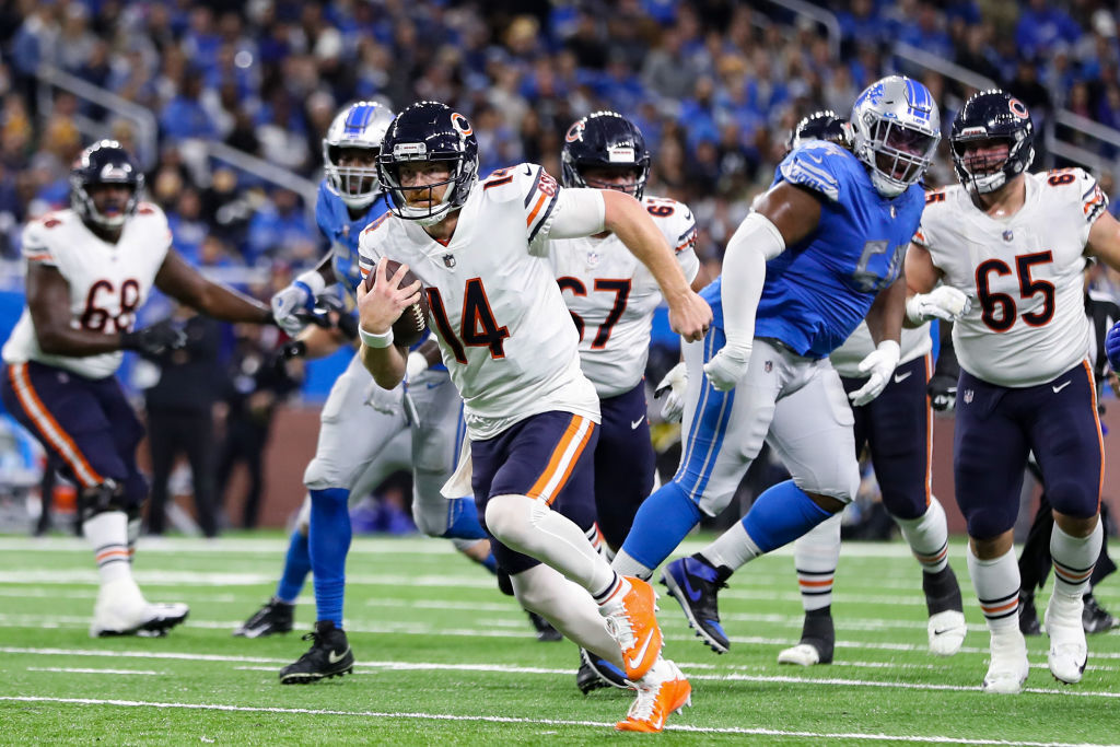 <p><em><strong>Bears 16</strong></em><br />
<em><strong>Lions 14</strong></em></p>
<p><a href="https://www.espn.com/nfl/story/_/id/32715193/matt-nagy-thankful-how-chicago-bears-handled-distractions-pull-win-detroit-lions" target="_blank" rel="noopener">Matt Nagy gave thanks for the stay of execution</a> — his firing isn&#8217;t a matter of &#8220;if,&#8221; but &#8220;when&#8221; — and Detroit locked up its fourth season going winless through 11 games. I would have been thankful to be spared this game right before eating.</p>
