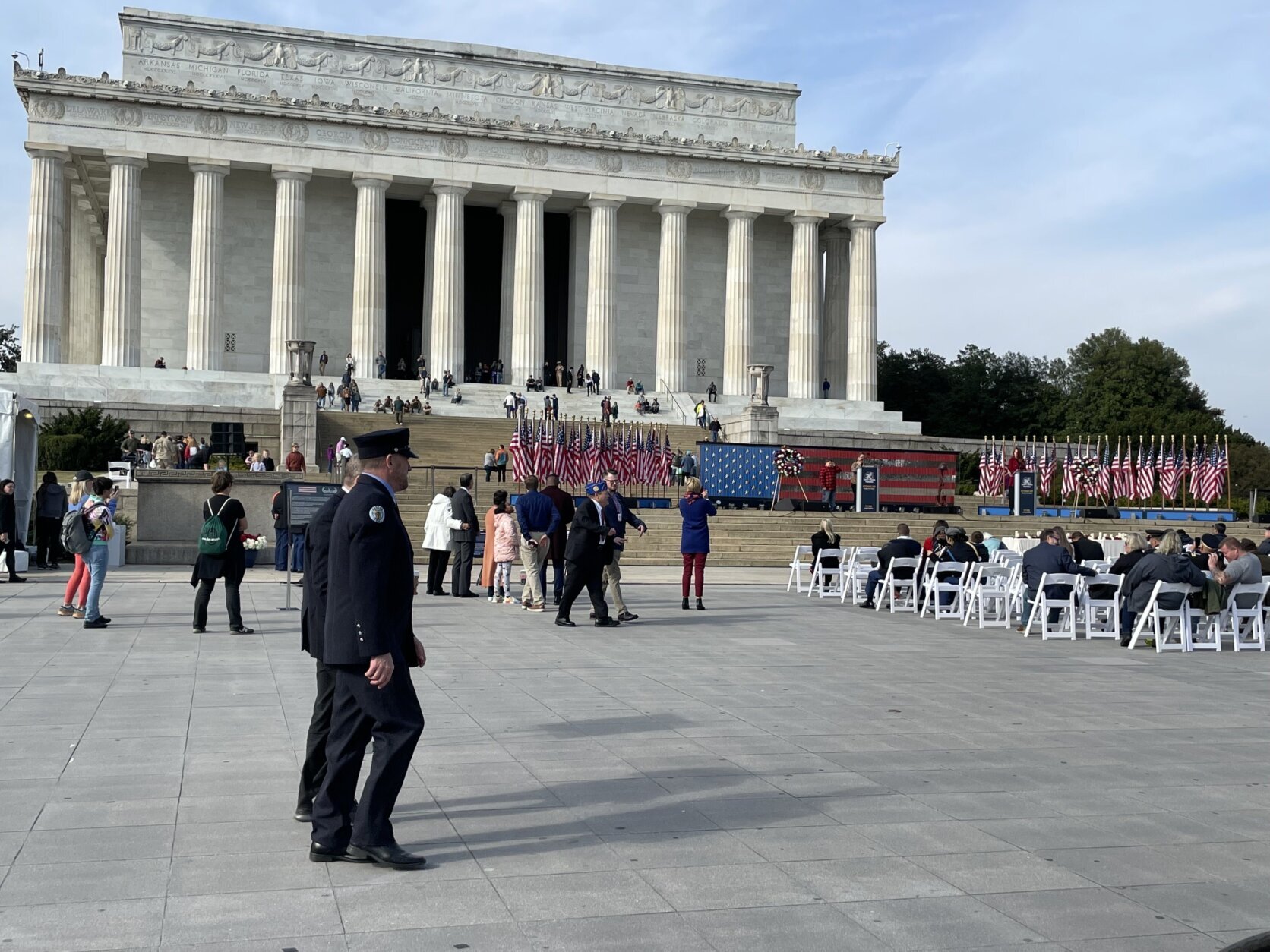 More than 7,000 names of fallen 9/11 service members read aloud on the Lincoln Memorial steps by family, friends and veterans.