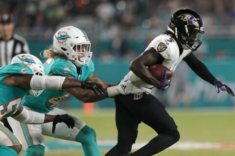 Brown out for Ravens against Bears, Jackson questionable