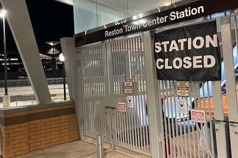Entrance gate to Reston Town Center Metro Station