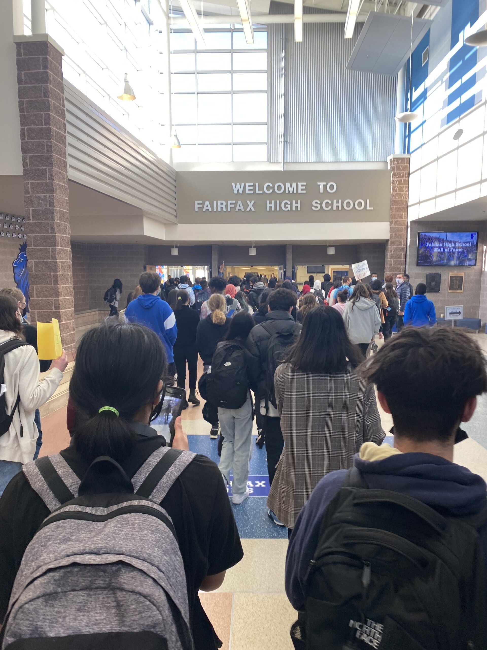 Fairfax High School students stage walkout to support student they say
