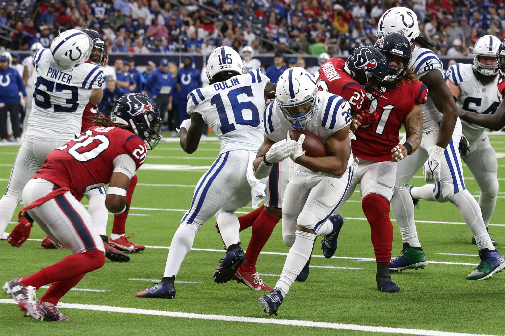 <p><em><strong>Colts 31</strong></em><br />
<em><strong>Texans 0</strong></em></p>
<p>The question isn&#8217;t whether Jonathan Taylor is the Offensive Player of the Year — it&#8217;s whether he gets MVP. <a href="https://twitter.com/ESPNStatsInfo/status/1467569936763699202?s=20" target="_blank" rel="noopener">His 10 straight games with a rushing touchdown puts him in MVP company</a> so hopefully the bias in favor of QBs doesn&#8217;t win out this time around.</p>
