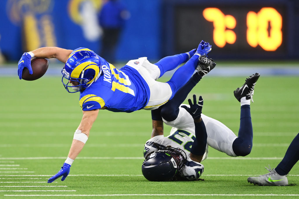 <p><b><i>Seahawks 10</i></b><br />
<b><i>Rams 20</i></b></p>
<p>Can anyone lock up Cooper Kupp? He&#8217;s <a href="https://twitter.com/ESPNStatsInfo/status/1473489314851995648?s=20" target="_blank" rel="noopener">about to become the most prolific receiver in Rams history</a> so in 2021, the answer is no.</p>
