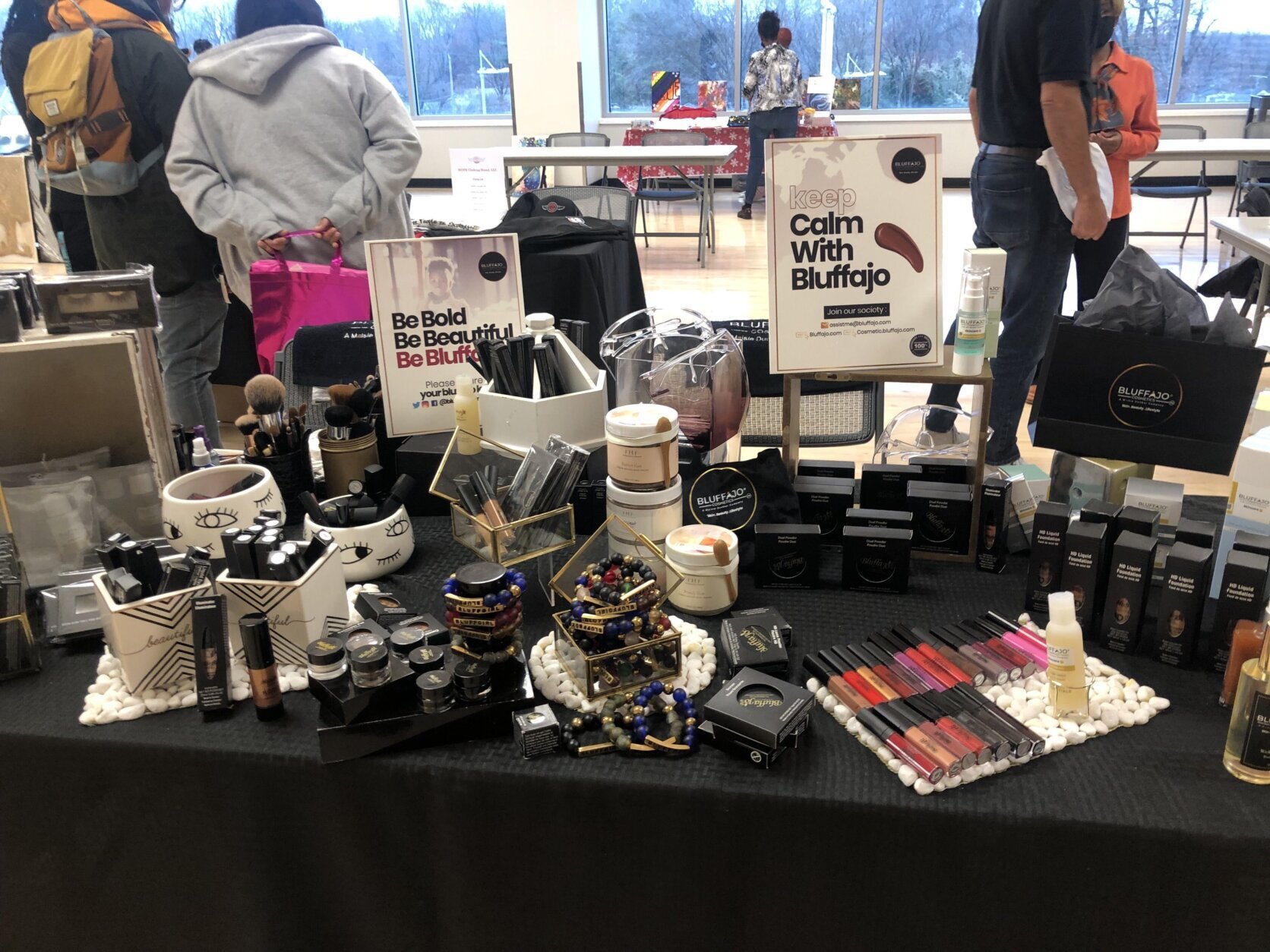 Bluffajo Cosmetics was one of many small businesses featured on Saturday.