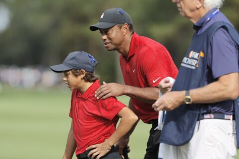 Tiger & son’s 11 straight birdies fall short of Daly duo
