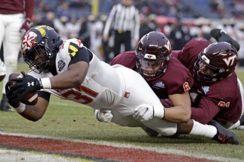 Tagovailoa leads Terps past Virginia Tech in Pinstripe Bowl