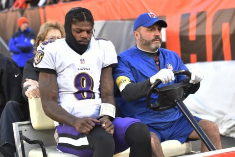 Ravens’ star QB Lamar Jackson out with right ankle injury
