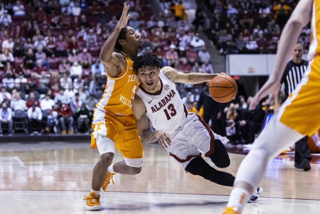 Alabama tops depleted Tennessee 73-68 with late run