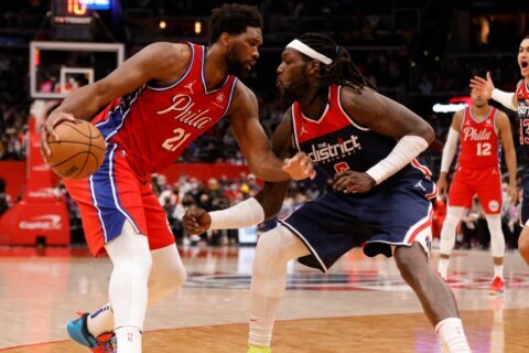 Poor second and third quarters overshadow Wizards’ good start in loss to 76ers