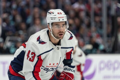 Caps’ Wilson out for Game 2 vs. Panthers