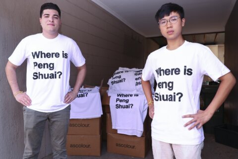Where is Peng Shuai? Australian Open T-shirts grab attention
