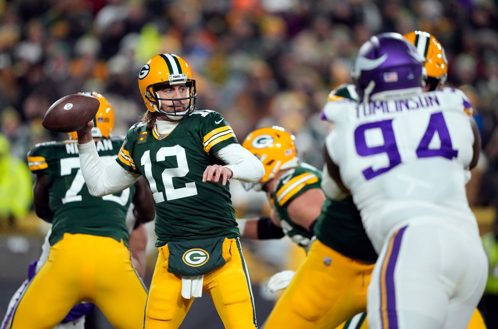<p><em><strong>Vikings 10</strong></em><br />
<em><strong>Packers 37</strong></em></p>
<p><a href="https://www.theroot.com/espns-domonique-foxworth-isnt-here-for-aaron-rodgers-un-1848286872" target="_blank" rel="noopener">Aaron Rodgers has a lot of ridiculous stuff to say these days</a> but the only thing I hope is true is <a href="https://wtop.com/nfl/2021/12/rodgers-says-he-wont-drag-out-offseason-decision-on-future/" target="_blank" rel="noopener">his vow not to drag out his offseason decision</a> (like his predecessor Brett Favre did for several seasons, which led to Rodgers landing in Green Bay to begin with). This beatdown ensures the road to the Super Bowl has to come through Titletown — and that this won&#8217;t be Rodgers&#8217; final appearance at Lambeau Field.</p>
