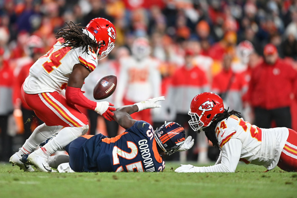 <p><em><strong>Chiefs 28</strong></em><br />
<em><strong>Broncos 24</strong></em></p>
<p>The road to the Super Bowl won&#8217;t come through Kansas City but what&#8217;s better to take on the road than Patrick Mahomes and a suddenly-stout Chiefs defense? This is still very much the team to beat in the AFC.</p>
<p>In Denver, much will change in 2022. <a href="https://wtop.com/national/2022/01/ap-source-denver-broncos-fire-coach-vic-fangio/" target="_blank" rel="noopener">Vic Fangio is already out as head coach</a>. There&#8217;s <a href="https://gazette.com/premium/woody-paige-broncos-ownership-saga-inches-to-resolution/article_992c41ca-5ad6-11ec-8d01-db6b571f3fac.html" target="_blank" rel="noopener">likely to be a change in ownership</a>. Lord knows the Broncos have tried a different quarterback every year since Peyton Manning limped away. This might be the most crucial offseason in franchise history.</p>
