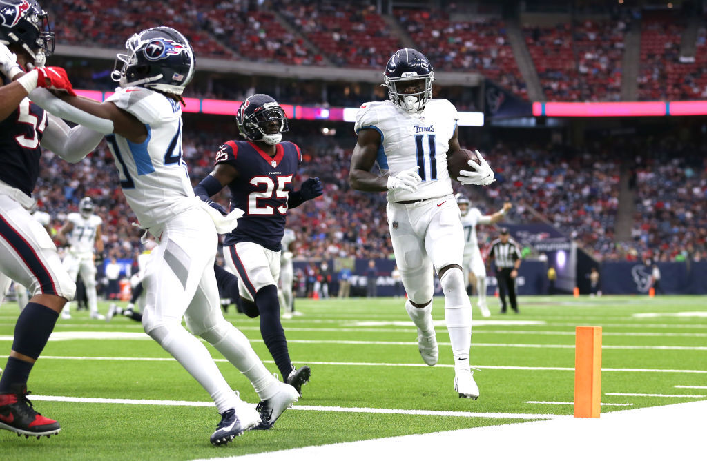 <p><em><strong>Titans 28</strong></em><br />
<em><strong>Texans 25</strong></em></p>
<p>Tennessee avenged its worst loss of the season to ensure the remainder of its season is played at home in Nashville. If they can get King Henry back after the first-round bye, this is the biggest threat to Kansas City in the AFC.</p>
<p>And in Houston, <a href="https://profootballtalk.nbcsports.com/2022/01/09/david-culley-i-feel-like-i-will-be-coaching-this-team-next-year/" target="_blank" rel="noopener">the only person who thinks David Culley is safe is David Culley</a>. He doesn&#8217;t deserve the inevitable pulling of the rug out from under him.</p>

