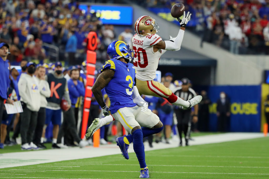 <p><em><strong>49ers 27</strong></em><br />
<em><strong>Rams 24 (OT)</strong></em></p>
<p>Ah, yes — a classic playoff matchup between San Francisco and Dallas, their first postseason meeting since <a href="https://www.youtube.com/watch?v=xhDZgj3tOLQ" target="_blank" rel="noopener">the 1994 NFC Championship Game</a>. May history repeat itself.</p>
<p>Speaking of which … why do I get the feeling history is about to repeat itself in Los Angeles? The Rams were blown out by the Cardinals in Week 4 and neither of these teams seems playoff-ready. For that reason, this might be the closest (but not necessarily the best) game of Wild Card Weekend.</p>

