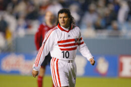 06 Apr 2002:  Marco Etcheverry #10 of the D.C. United walks down field during the MLS match against the Dallas Burn at the Cotton Bowl in Dallas, Texas. Dallas defeats D.C. 2-1.   DIGITAL IMAGE Mandatory credit: Ronald Martinez/MLS/Getty Images
