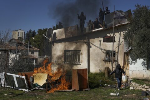 Palestinian family protests east Jerusalem home eviction