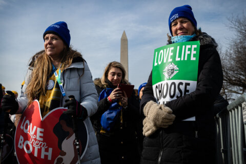 Abortion rights opponents gather in DC during bone-chilling weather
