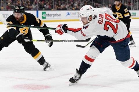 Capitals lose 4-3 in Boston after late goal by Charlie McAvoy