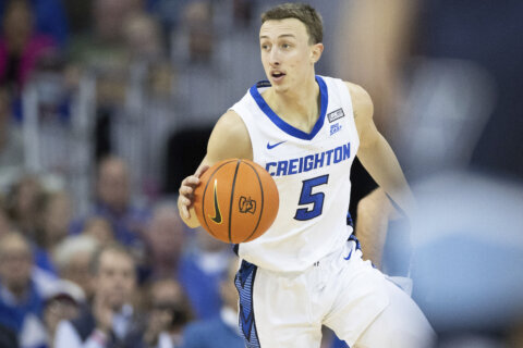 O’Connell lifts Creighton past Georgetown 88-77