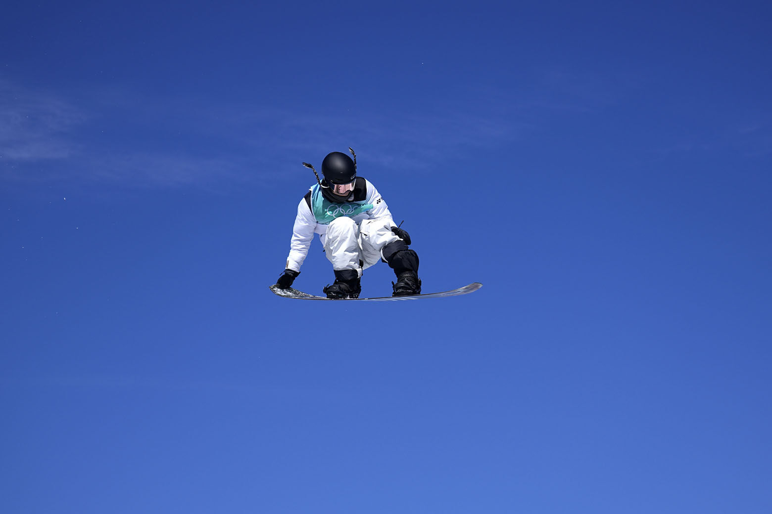 <p>Hiroaki Kunitake of Japan competes during the men&#8217;s snowboard big air qualifications of the 2022 Winter Olympics, Monday, Feb. 14, 2022, in Beijing.</p>
