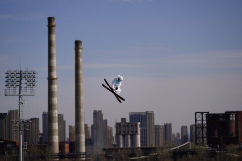 Closed steel mill sends Olympic skiers – not smoke – skyward