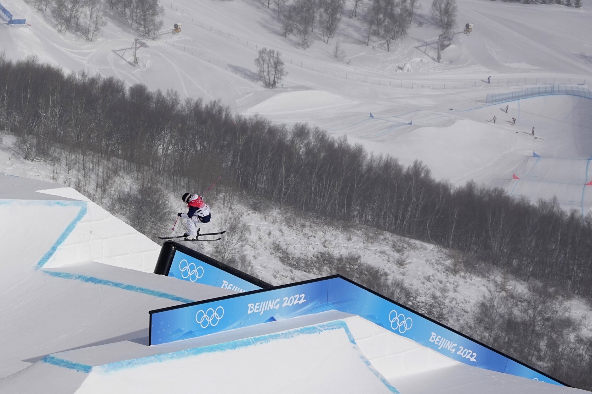 <p>United States&#8217; Maggie Voisin competes during the women&#8217;s slopestyle finals at the 2022 Winter Olympics, Tuesday, Feb. 15, 2022, in Zhangjiakou, China.</p>
