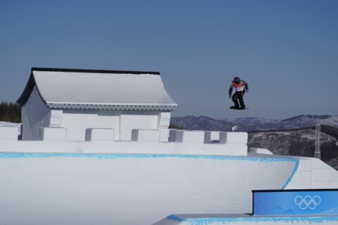 Going big: Olympic slopestyle course has its own Great Wall