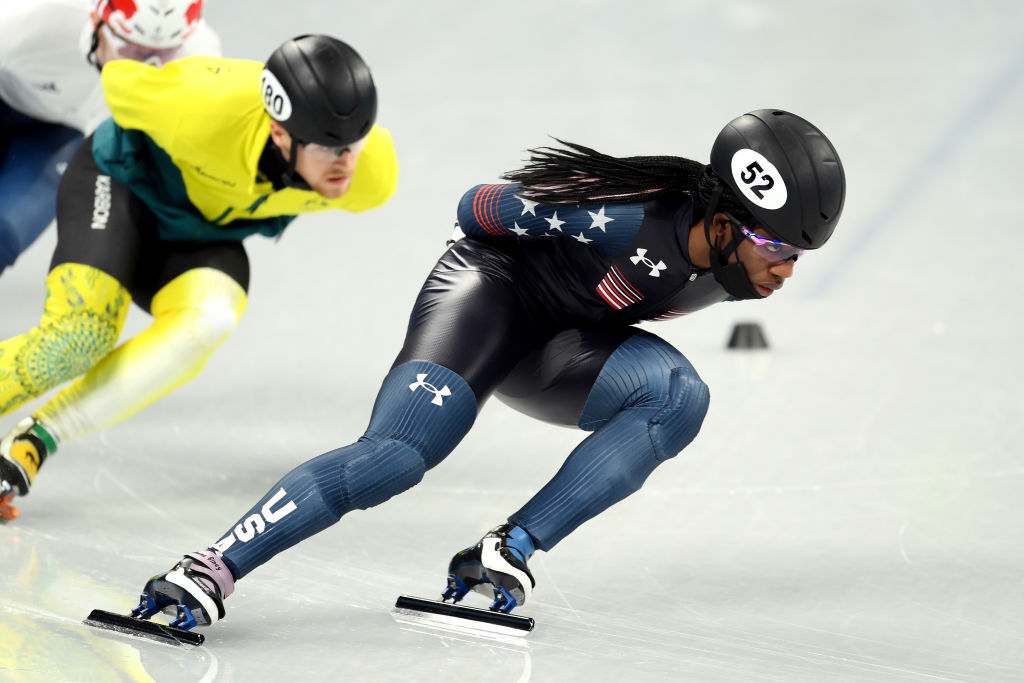<p><strong><a href="https://www.teamusa.org/us-speedskating/athletes/maame-biney" target="_blank" rel="noopener">Maame Biney</a>, short-track speedskating (Reston, Virginia)</strong></p>
<p>Biney, who was born in Ghana, <a href="https://wtop.com/olympics/2018/02/maame-biney-new-face-usa-speedskating-always-smiling/" target="_blank" rel="noopener">was profiled by WTOP in 2018</a> when the then-18-year-old became the first Black woman to make the United States short-track speedskating team and the second African-born athlete to represent the U.S. in the Winter Games.</p>
<p>In 2022, Biney — <a href="https://olympics.com/en/news/maame-biney-short-track-history-maker-profile" target="_blank" rel="noopener">and her alter ego, Anna Digger</a> — heads to Beijing as one of the sport&#8217;s headliners thanks to her gold medal grin and her gold medal performances in the 2019 US Junior World Championships and the 2021 US Championships in which she swept gold in the 500m, 1000m and 1500m events.</p>
<p><strong>Events:</strong></p>
<p>Biney was <a href="https://wtop.com/olympics/2022/02/restons-biney-eliminated-from-short-track-speed-skating-competition/" target="_blank" rel="noopener">eliminated</a> from the 500-meter Short Track Speed Skating competition. She finished in 9th place in the Womens 1,000-meter. She was part of the U.S. team that ranked 8th in the Women&#8217;s 3,000-meter relay and the mixed team relay.</p>
<div class="video-container"><iframe loading="lazy" title="Maame Biney clinches Olympic spot with 500m win at trials | NBC Sports" width="500" height="281" src="https://www.youtube.com/embed/k9VATIfO3Lg?feature=oembed" frameborder="0" allow="accelerometer; autoplay; clipboard-write; encrypted-media; gyroscope; picture-in-picture" allowfullscreen></iframe></div>
<p>&nbsp;</p>
