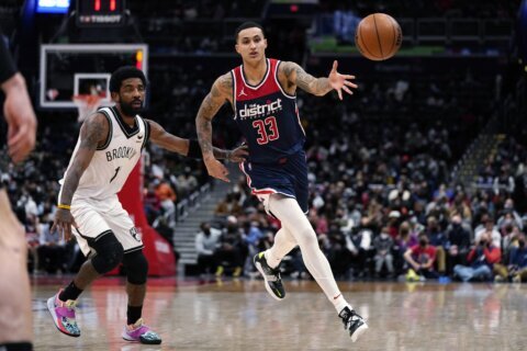 Kuzma leads Wizards past Irving, in-flux Nets, 113-112