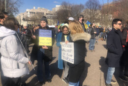 Demonstrators in front of White House