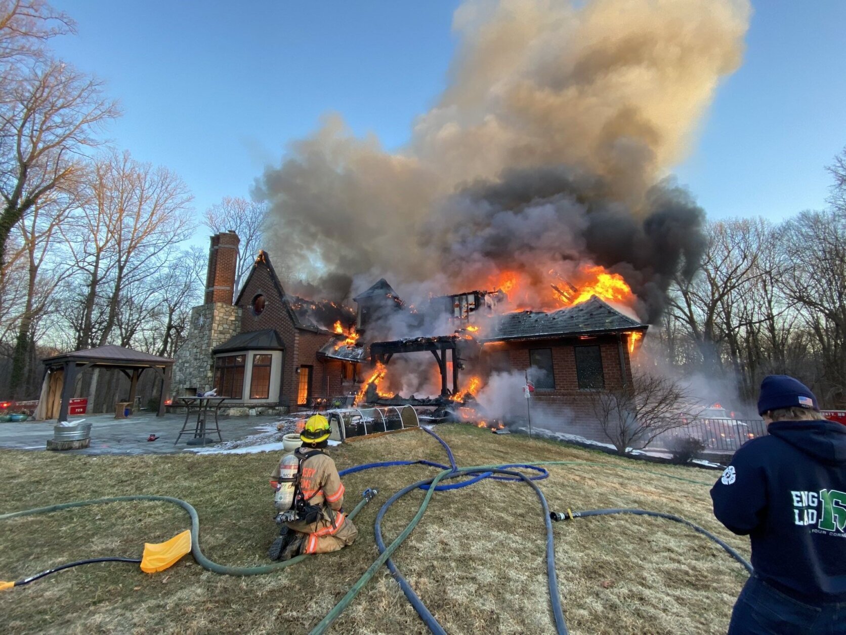 Fire officials also say that the same house was damaged by a fire in 2012. Afterward, the home was completely rebuilt with an added sprinkler system.