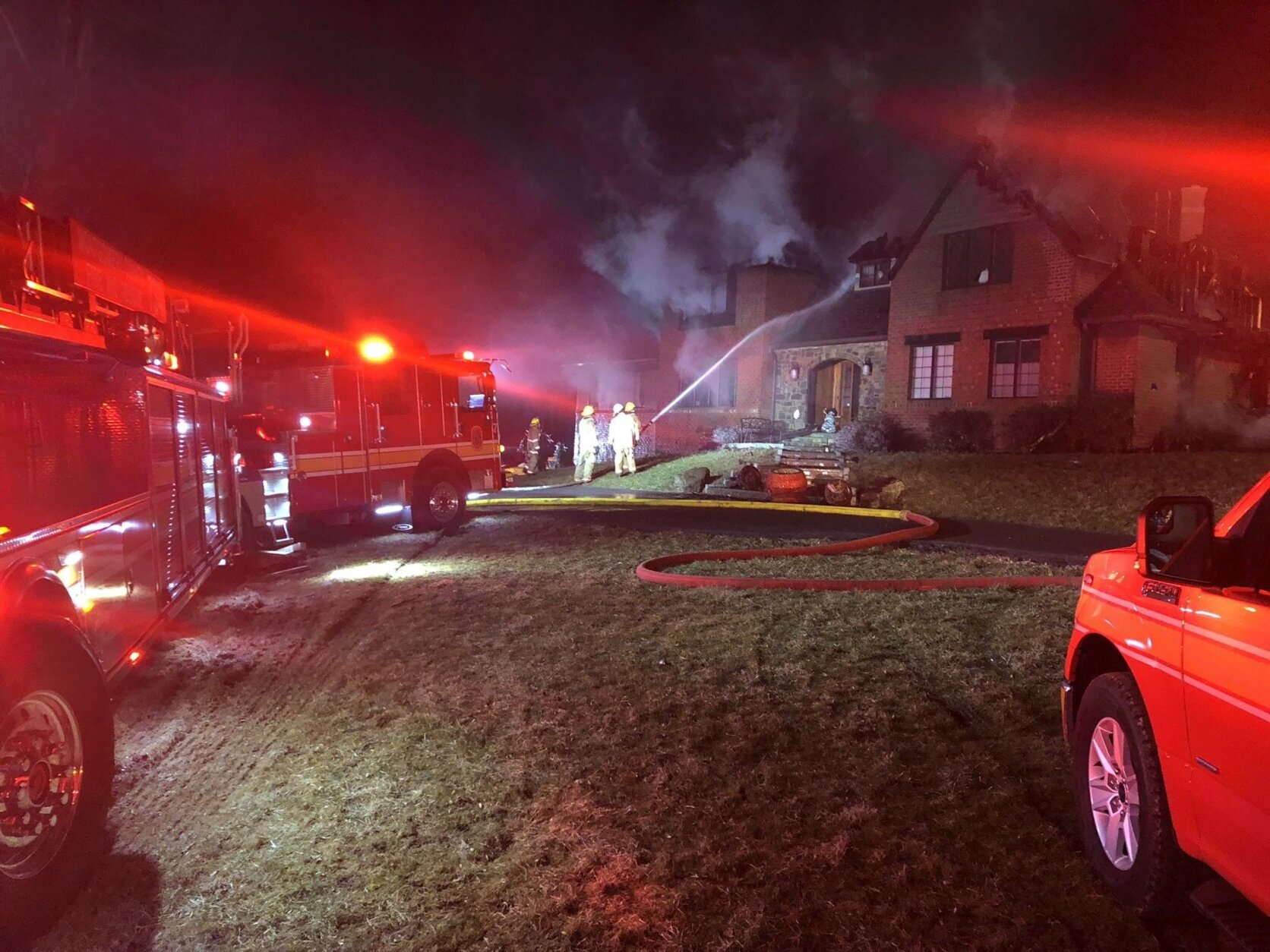 Fire officials also say that the same house was damaged by a fire in 2012. Afterward, the home was completely rebuilt with an added sprinkler system.