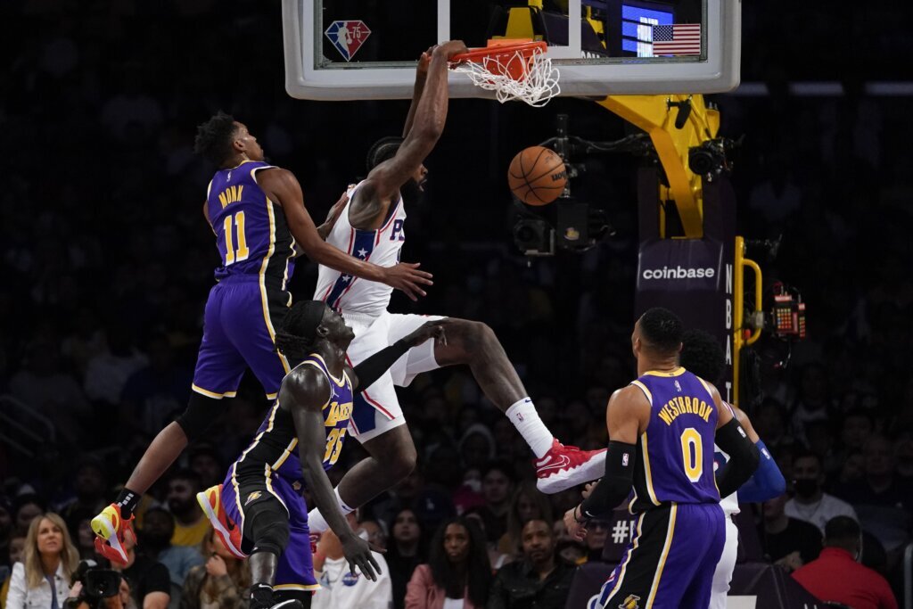 76ers Lakers Basketball 23955