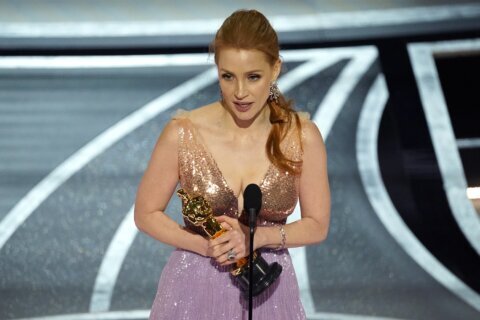 Jessica Chastain wins best actress Oscar for ‘Tammy Faye’