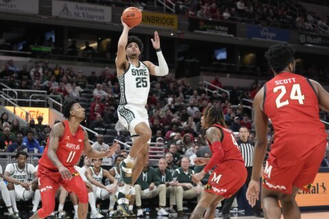 Michigan State nearly blows 20-point lead, holds off Terps