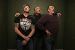 PARK CITY, UT - JANUARY 23:  (L-R) Wrestlers Diamond Dallas Page, Scott Hall and Jake "The Snake" Roberts from "The Resurrection of Jake The Snake Roberts" pose for a portrait at the Village at the Lift Presented by McDonald's McCafe during the 2015 Sundance Film Festival on January 23, 2015 in Park City, Utah.  (Photo by Larry Busacca/Getty Images)