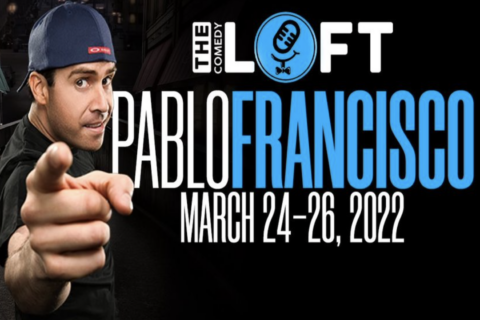 Pablo Francisco, famous for spoofing movie trailers, performs live at DC Comedy Loft