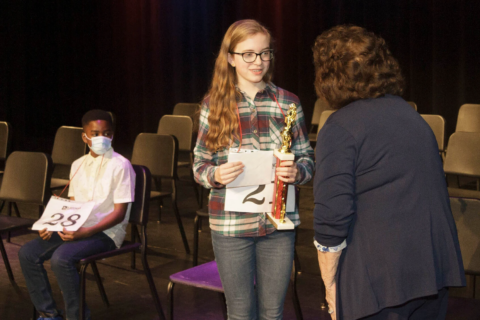 ‘Theomachy’ wins the spelling bee for Ronald Reagan middle schooler