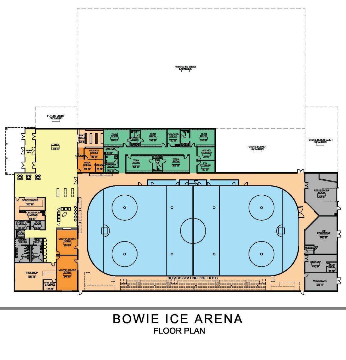 hockey rink layout measurements
