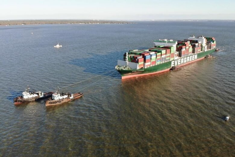 Ever Forward ship freed from Chesapeake Bay
