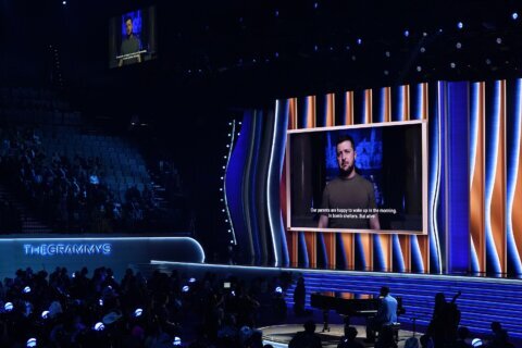 ‘Fill the silence with your music,’ Zelenskyy tells Grammys