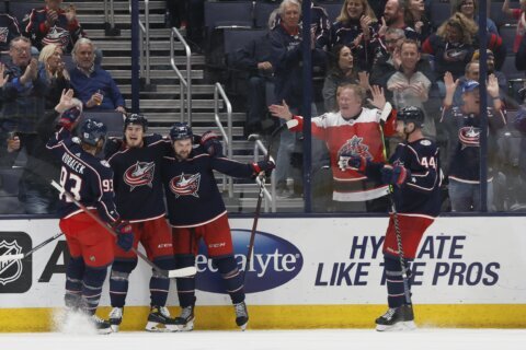 Roslovic scores 2 to lead Blue Jackets over Canadiens 5-1