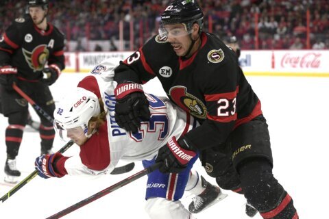 Kastelic gets first 2 goals, Senators top Canadiens 6-4