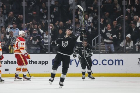 Gaudreau scores twice, Flames get key 3-2 victory over Kings