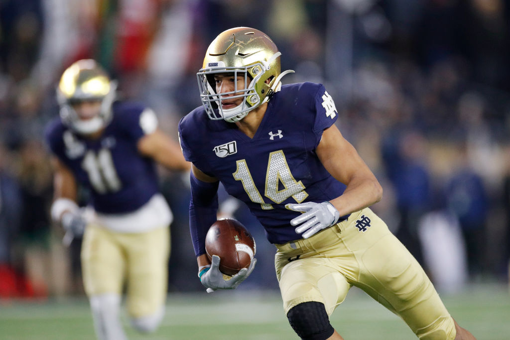 <p><strong>1a. &#8212; Kyle Hamilton, safety Notre Dame</strong></p>
<p>This safety is probably the safest pick for Washington.</p>
<p>Not only is Hamilton the consensus best safety prospect and overall top 10 talent, but he&#8217;s also a perfect match for Washington&#8217;s &#8220;Buffalo-nickel&#8221; &#8212; a hybrid linebacker/safety &#8212; and far more likely to embrace the role than was his predecessor Landon Collins. Hamilton would be a virtual lock to be at least a Week 1 starter and the Commanders are in dire need of playmakers on the back end of their defense. This would be an absolute steal at No. 11.</p>
