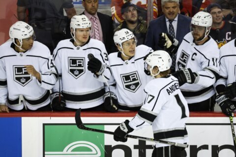 Andersson’s shootout goal lifts Kings over Flames 3-2