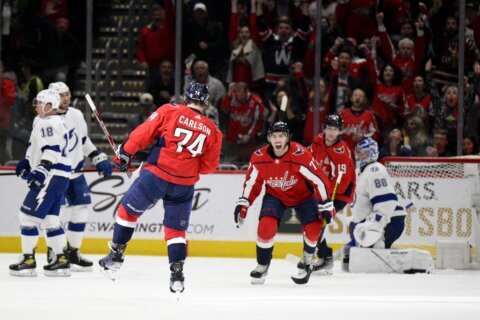 Carlson’s 4 points, Ovechkin’s goal lead Caps past Lightning