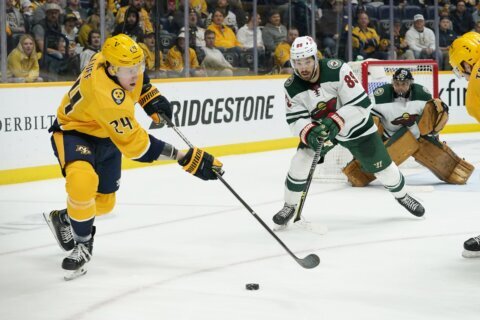 Johansen’s 1st hat trick puts Predators over Wild 6-2